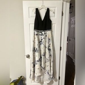 David’s Bridal Floral High Low Gown